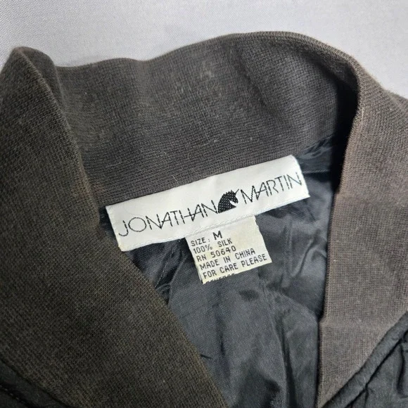 Vintage‎ 80s Silk Quilted Bomber Jacket Jonathan Martin Womens Medium Retro - Picture 2 of 12